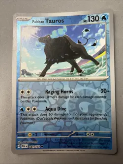 Pokemon TCG * SV Paldea Evolved * 41/193 Paldean Tauros REVERSE HOLO Uncommon - Image 1