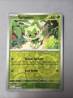 Pokemon TCG * SV Paldea Evolved * 12/193 Sprigatito REVERSE HOLO Common * NM - Image 1