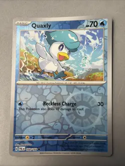 Pokemon TCG * SV Paldea Evolved * 50/193 Quaxly REVERSE HOLO Common * NM - Image 1