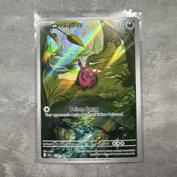 Pokemon TCG NM Venipede 132/086 Illustration Rare Holo Black Bolt English - Image 1