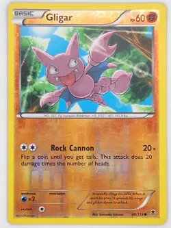 Gligar 46/119 Pokemon - Reverse Holo XY Phantom Forces MP - Image 1