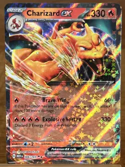 Pokemon TCG Charizard EX 006/165 Scarlet & Violet 151 Double Rare - Image 1