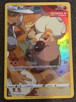 Holo Rockruff TG07/TG30 Ultra Rare Silver Tempest Pokemon TCG NM/M - Image 1
