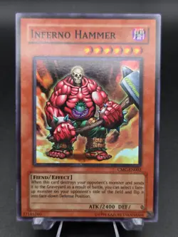 Inferno Hammer CMC-EN002 YuGiOh Capsule Monster Coliseum 2004 Super Rare LP - Image 1