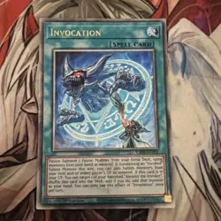 YUGIOH INVOCATION RA04-EN281 QUARTER CENTURY RARE NEAR MINT - Image 1
