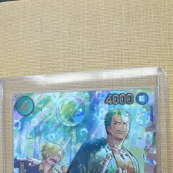 Bandai One Piece CCG Roronoa Zoro PRB02-006 SP Foil Blocker 4000 Power Card - Image 3