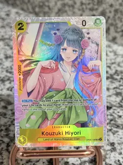 Bandai Kouzuki Hiyori Wings of the Captain OP06-106 Super Rare Foil One Piece NM - Image 1
