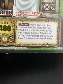 One Piece Quest Begins 2005 CCG Carne Chef With An Evil-Look Non-Holo CH043 LP - Image 3