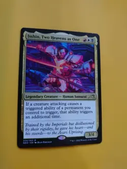 Isshin, Two Heavens as One. NEO Samurai Rare Magic the Gathering Card. - Image 2