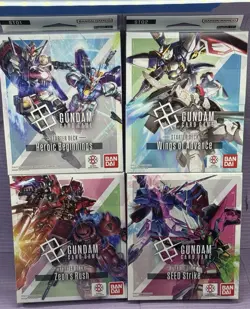 Gundam Card Game Starter Deck Set Of 4 ST01 ST02 ST03 ST04 (NO BONUS) ENGLISH - Image 1