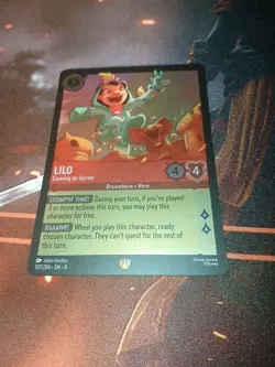 Lorcana Reign of Jafar Lilo Causing an Uproar Card 137/204 Legendary Cold Foil - Image 3