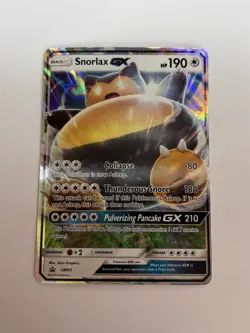 Snorlax GX SM05 Sun & Moon Black Star Promo Holo Pokemon Card LP - Image 1