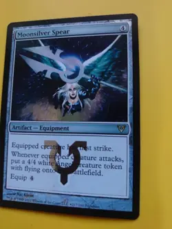 Moonsliver Spear FOIL Artifact equipment rare Magic the Gathering Card. Promo - Image 2