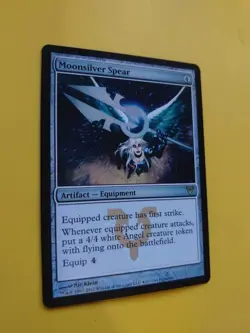Moonsliver Spear FOIL Artifact equipment rare Magic the Gathering Card. Promo - Image 3