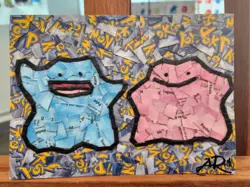 Ditto Pokemon Trading Card Collage Artwork (5x7) - Image 1