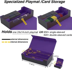 Ultimate Trading Card Storage Box with Playmat for 5 Decks - Gift for Gamers - Image 4