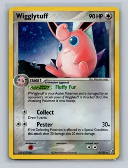 Wigglytuff 13/100 Holo Rare Crystal Guardians Pokemon Card MP - Image 1