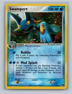 2004 Pokemon Swampert Holo POP Series 1 5/17 Promo Card LP - Image 1