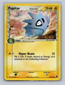 PUPITAR Foil Holo POKEMON 2006 EX Dragon Frontiers Trading Card 59/101 MP - Image 1