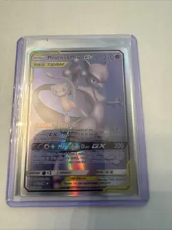 Mewtwo & Mew GX - 222/236 - Pokemon Unified Minds Sun & Moon Full Art Card NM - Image 1