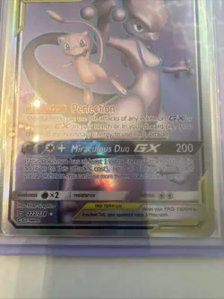 Mewtwo & Mew GX - 222/236 - Pokemon Unified Minds Sun & Moon Full Art Card NM - Image 2