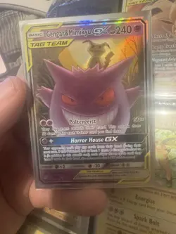 Pokemon TCG Gengar & Mimikyu GX Holo Ultra Rare Card 53/181 - Image 1
