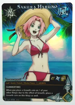 Carte Naruto CCG Collectible Card Game 177 Foil neuf Prism Sakura Haruno - Image 1