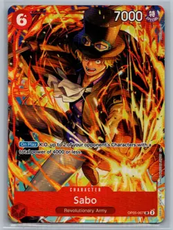 Sabo (Illustration Box Vol.5) One Piece Promotion Cards OP05-007 2022 NM - Image 1