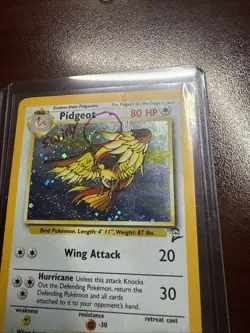 Pokemon Pidgeot SWIRL 14/130 Holo Rare Card Moderately Played Creased - Image 1