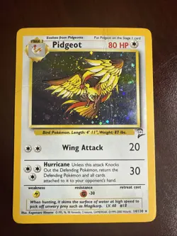 Pokemon Pidgeot SWIRL 14/130 Holo Rare Card Moderately Played Creased - Image 2