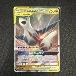 Pokemon Latias & Latios GX 113/181 Sm-Team Up Ultra Rare TAG TEAM Holo Card - Image 1
