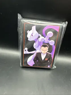 Scarlet & Violet Destined Rivals Giovanni & Mewtwo Card Sleeves [65 Count] - Image 1