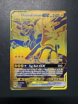 Pokemon Pikachu & Zekrom GX TCG Sun & Moon SM248 Holo Promo Card - Image 1