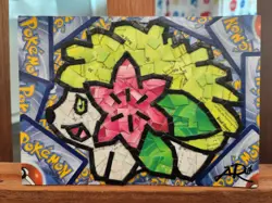 Shaymin Pokemon Trading Card Collage Artwork (5x7) - Image 3