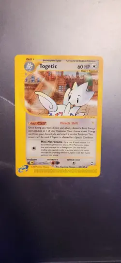 Togetic 39/147 Aquapolis Non-Holo 2002 WOTC Vintage E-Reader Pokemon Card NM - Image 1