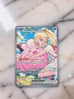 Lillie's Clefairy Ex Gold Metal Card Stainless Steel Gift/Display - Image 1