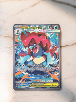 Mega Feraligatr Ex Gold Metal Card Stainless Steel Gift/Display - Image 1