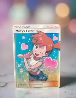 Misty's Favor Gold Metal Pokemon Card Collectible Gift/Display Stainless Steel - Image 1