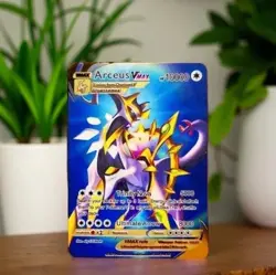 Arceus VMAX Gold Metal Pokemon Card Collectible Gift/Display - Image 1