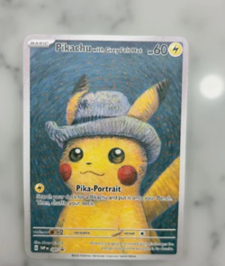 Stainless Steel Metal Pikachu with Grey Felt Hat Card Collectible/Gift/Display - Image 1