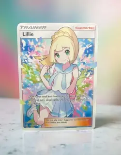 Lillie Trainer Gold Metal Pokemon Card Collectible Gift/Display Stainless Steel - Image 1