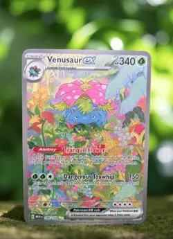 Venusaur ex 151 Gold Metal Pokemon Card Collectible Gift/Display Stainless Steel - Image 1