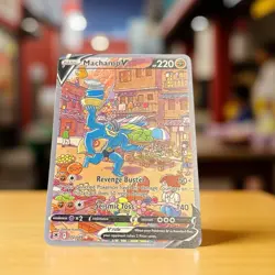 Gold Metal Machamp V ALT ART Gold Metal Pokemon Card Collectible Gift/Display - Image 1