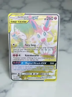Gardevoir & Sylveon GX Gold Metal Pokemon Card Collectible Gift/Display - Image 1