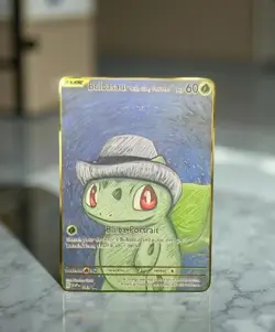 Bulbasaur Van Gogh Gold Metal Pokemon Card Collectible Gift/Display - Image 1