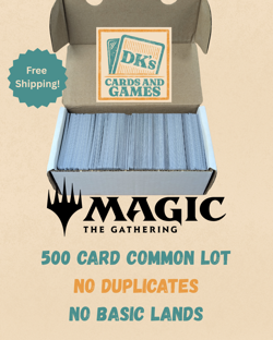 500 MTG Magic the Gathering Cards Bulk Commons Lot NO DUPLICATES Commander + - Image 1