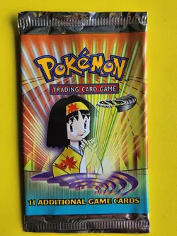 OPEN Gym Heroes Erika Booster Pack Vintage Unlimited EMPTY WOTC Pokemon NO CARDS - Image 1