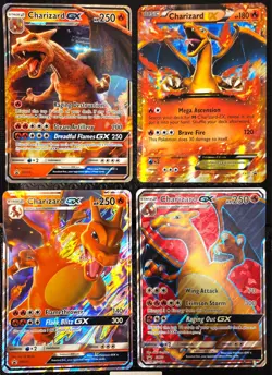 Pokemon Jumbo Promo Card Lot (4) – Charizard GX and Charizard EX - Image 1