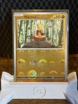 Mienfoo 052/086 White Flare Pokeball Holo Pokemon Card TCG NM - Image 2
