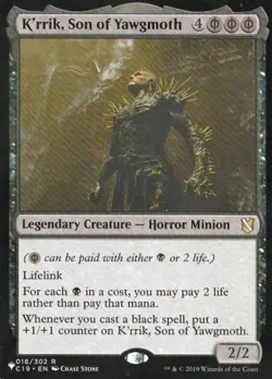 MTG PLANESWALKER SYMBOL REPRINTS K'RRIK, SON OF YAWGMOTH RARE - Image 1